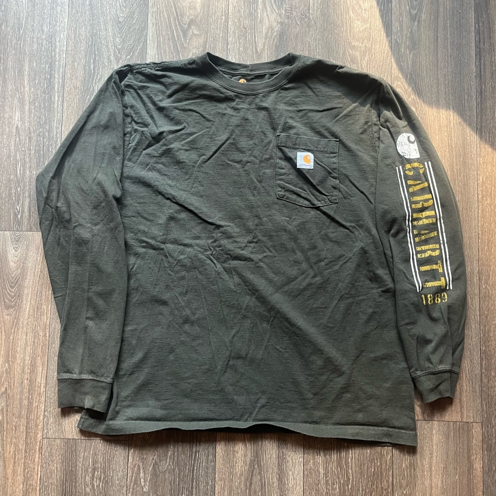 Carhartt Men's green Long Sleeve Shirt